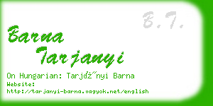 barna tarjanyi business card